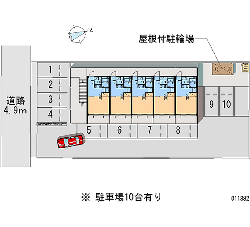 レオパレスフルール 月極駐車場