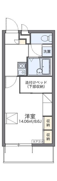 レオパレスライフワン 間取り図