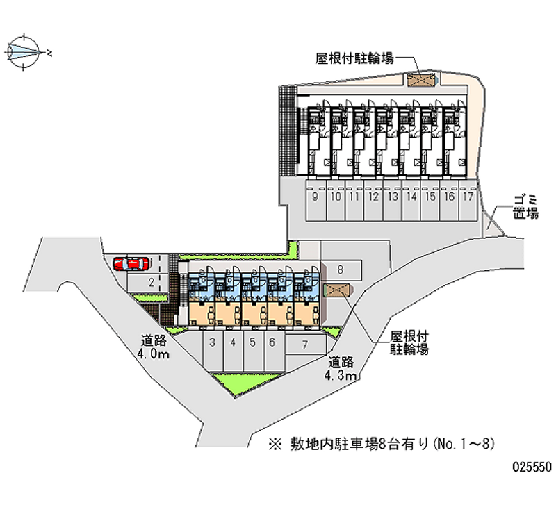 レオパレスストリーム 月極駐車場