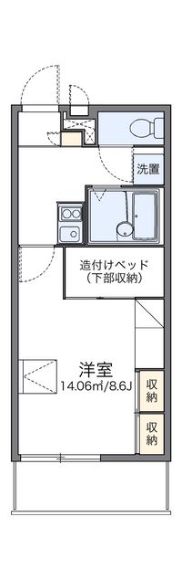 レオパレスグランディⅡ 間取り図