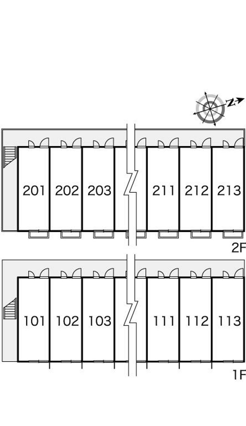 レオパレス上九沢 間取配置図