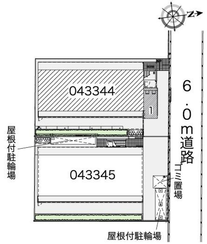 レオパレスおおさか御崎Ⅰ 配置図