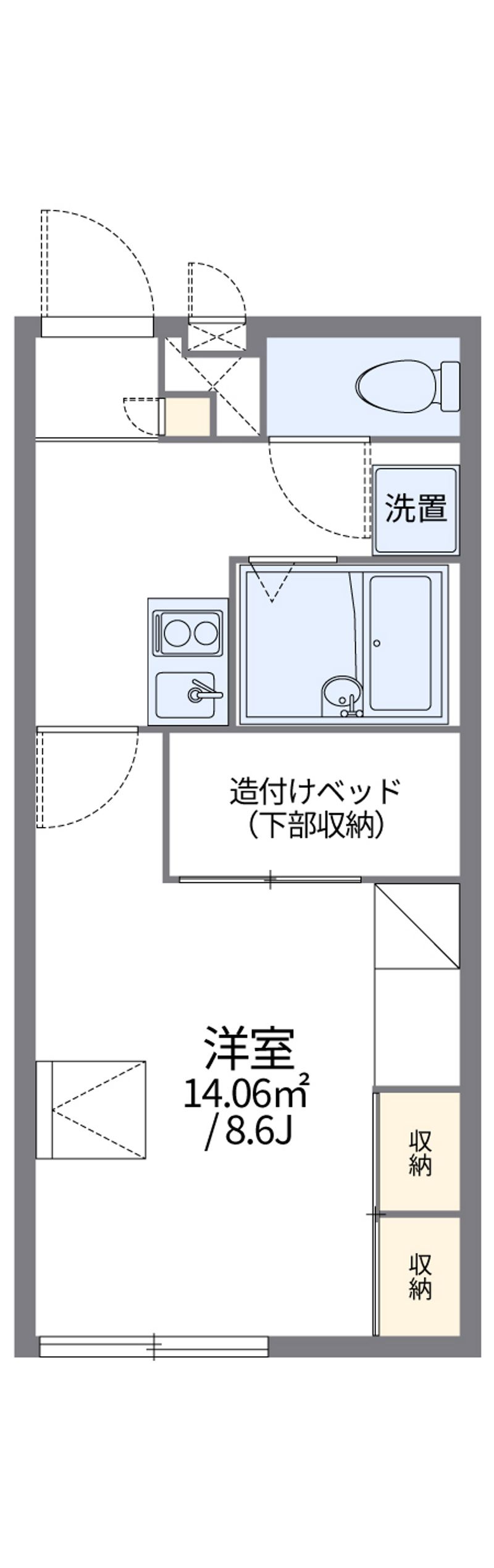 レオパレスアンジュール 間取図