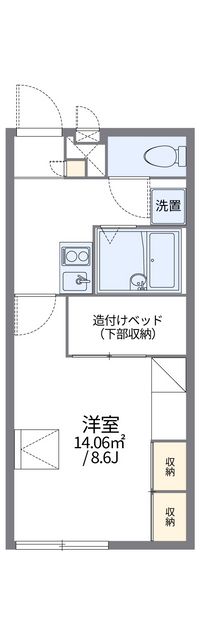 レオパレスアンジュール 間取り図