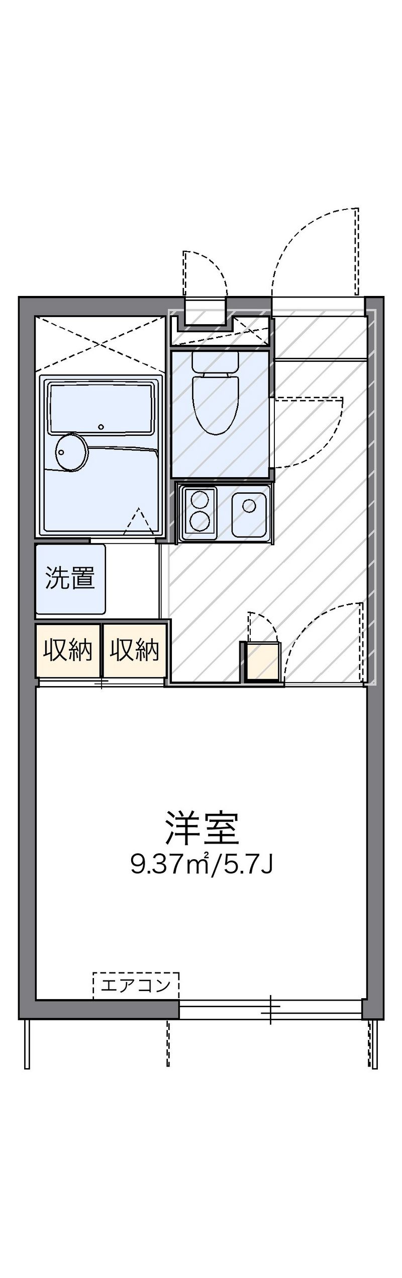 レオパレスフリーデ 間取図