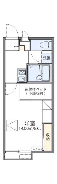 レオパレステイルザウエスト 間取り図