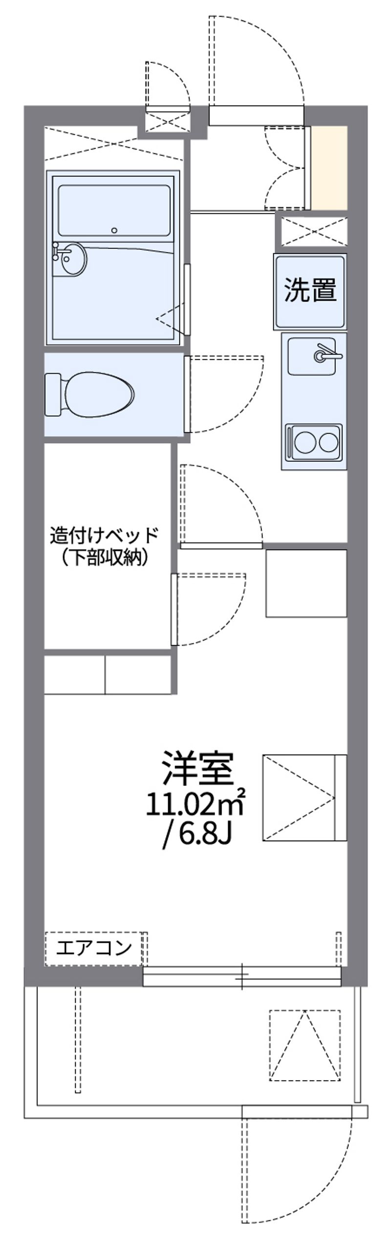 レオパレス東島田 間取図