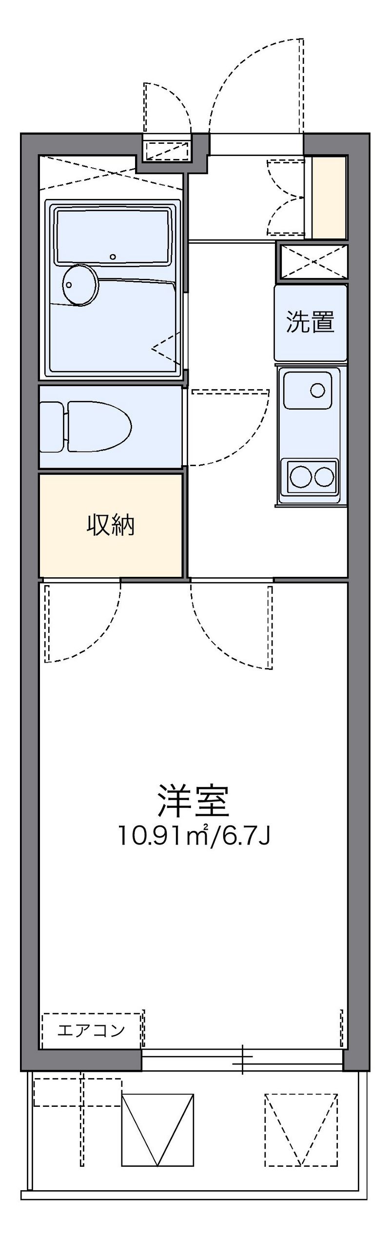 レオパレス浜木綿 間取図