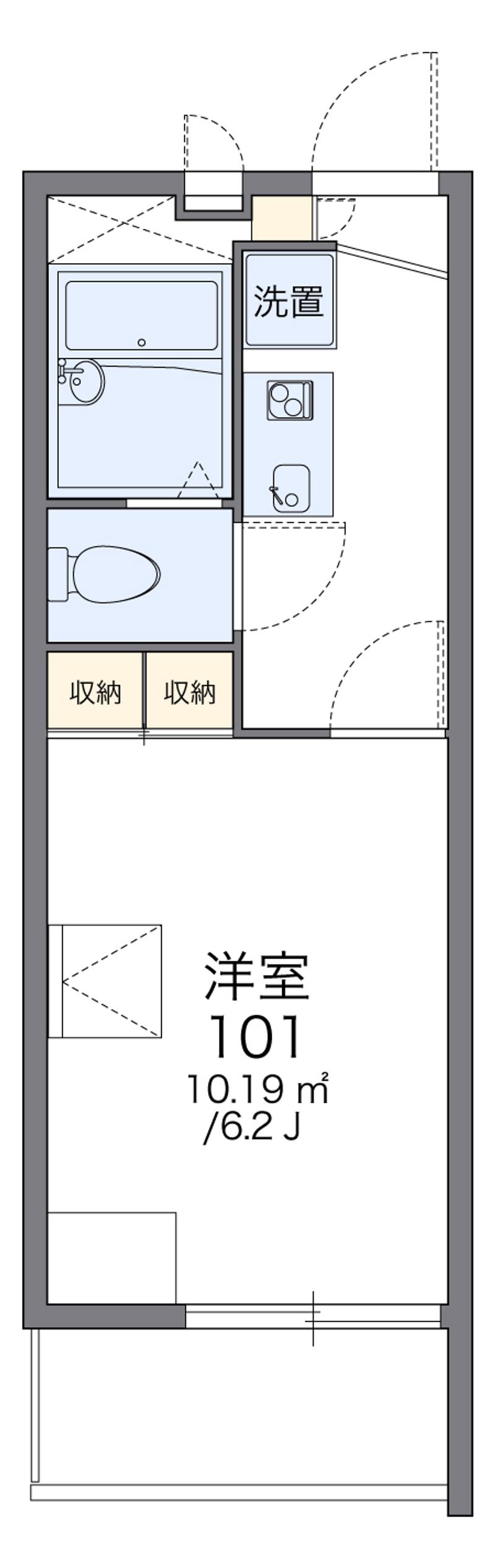 レオパレスグランパルク小柳 間取図