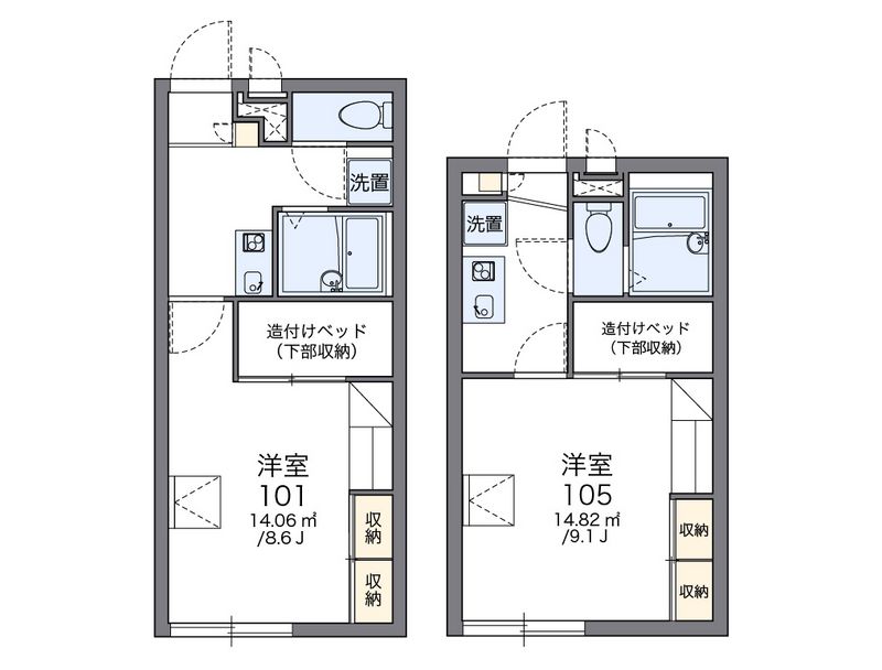 レオパレス城南 間取図