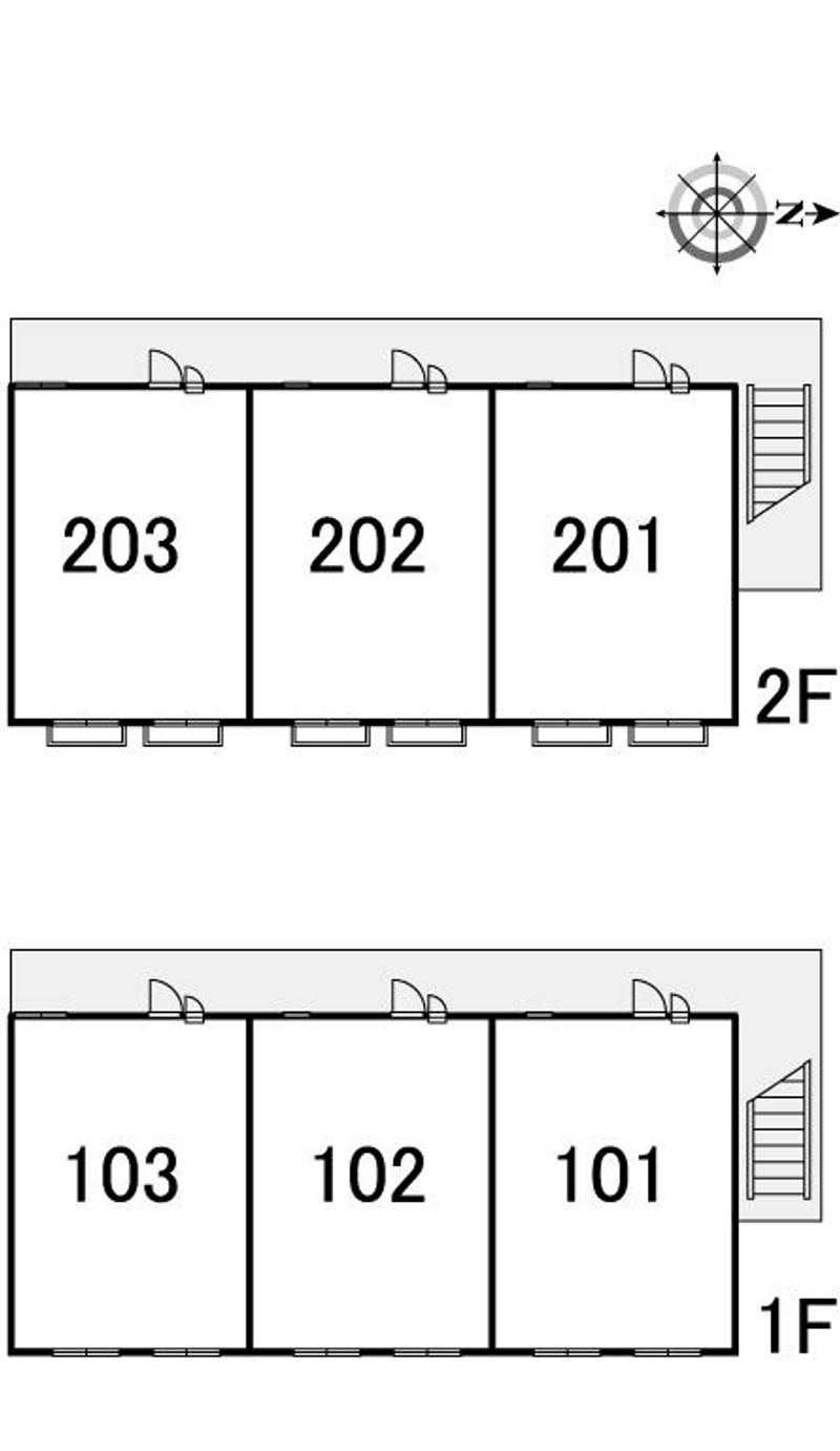 レオパレス城ノ内Ⅱ 間取り配置図
