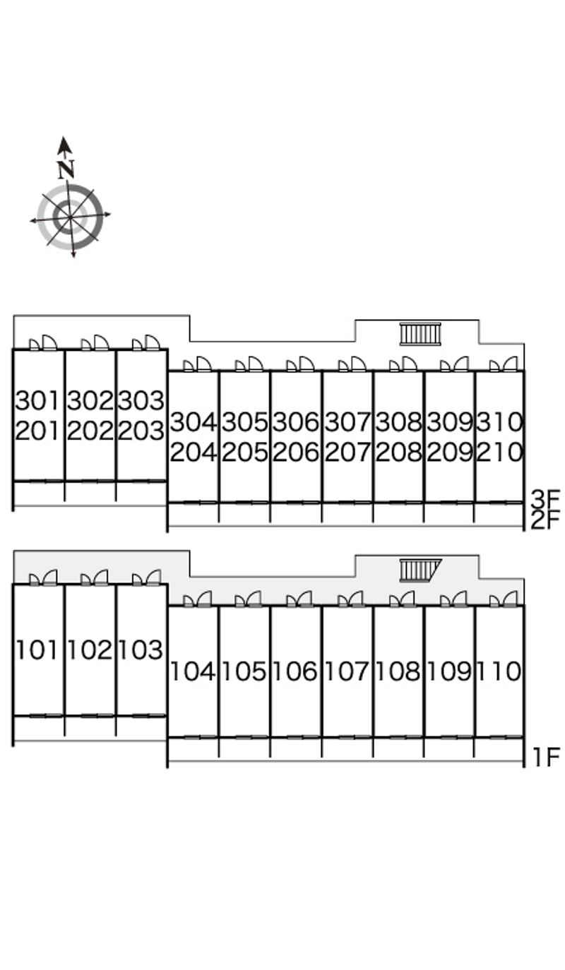 レオパレスアンテルブルグⅡ 間取配置図