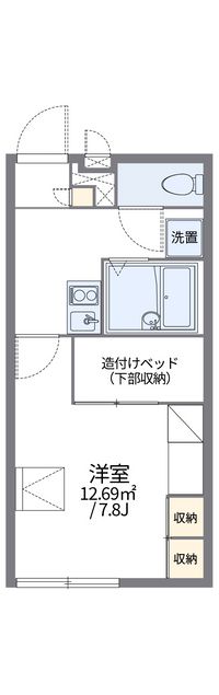 レオパレスメルベーユＡ 間取り図