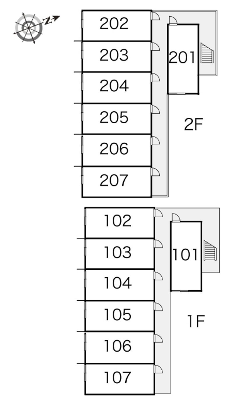 レオパレスモクレン 間取配置図
