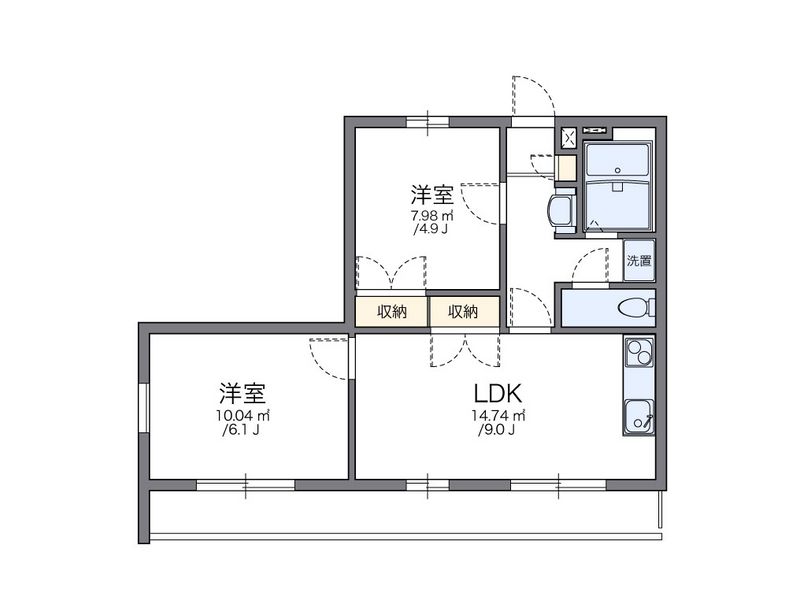 レオパレスリバーコート 間取図