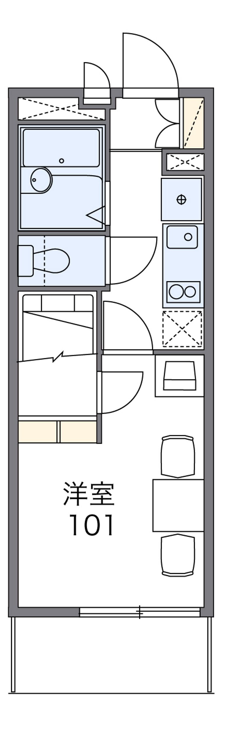 レオパレスエムエイチコーポⅡ 間取図