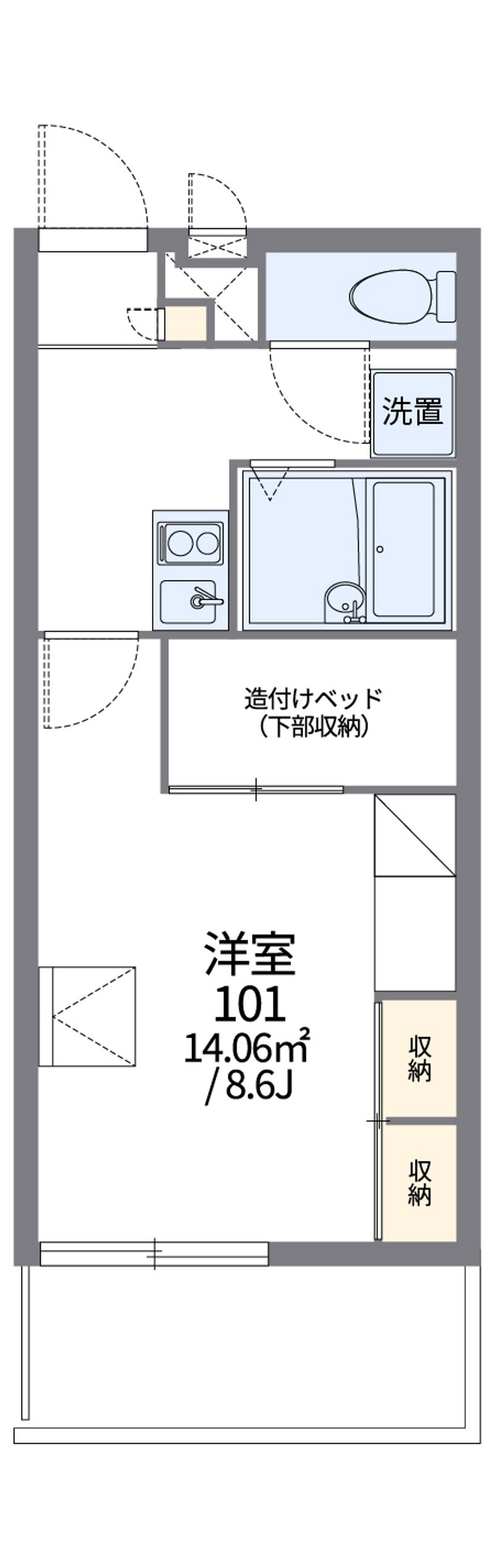 レオパレスリバーサイド藤 間取図