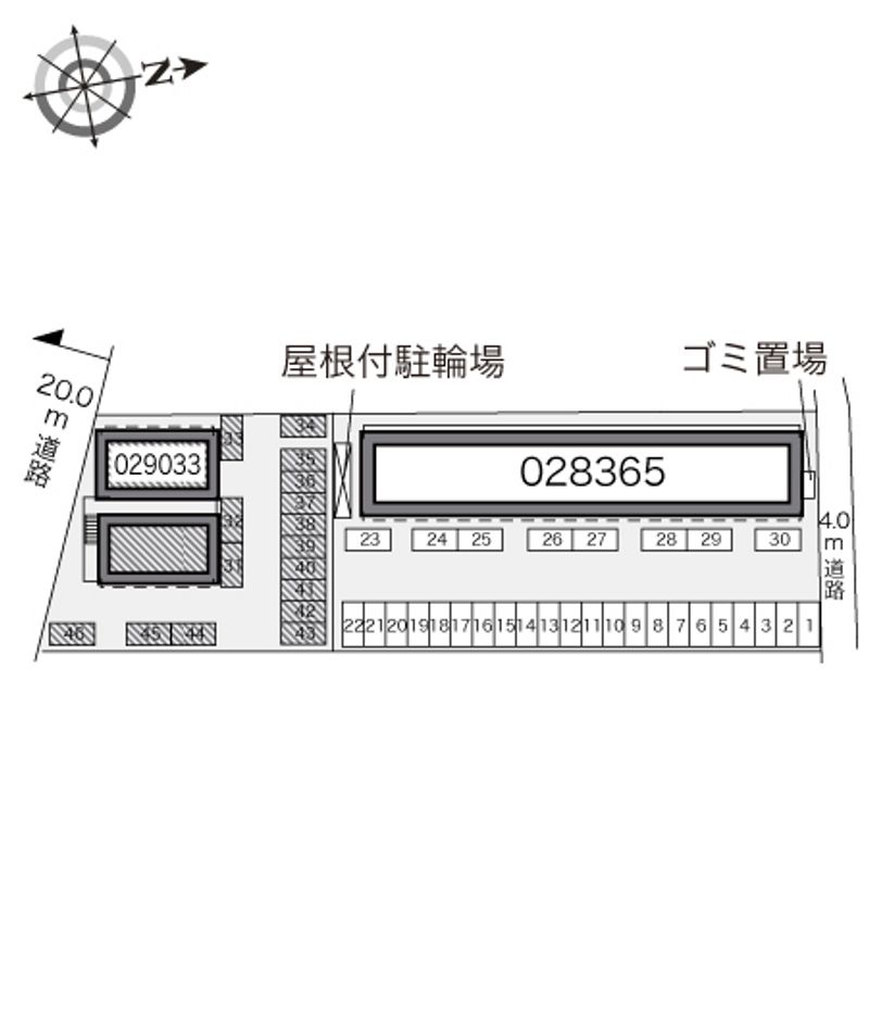 レオパレスグランジュール鹿沼Ⅱ 配置図