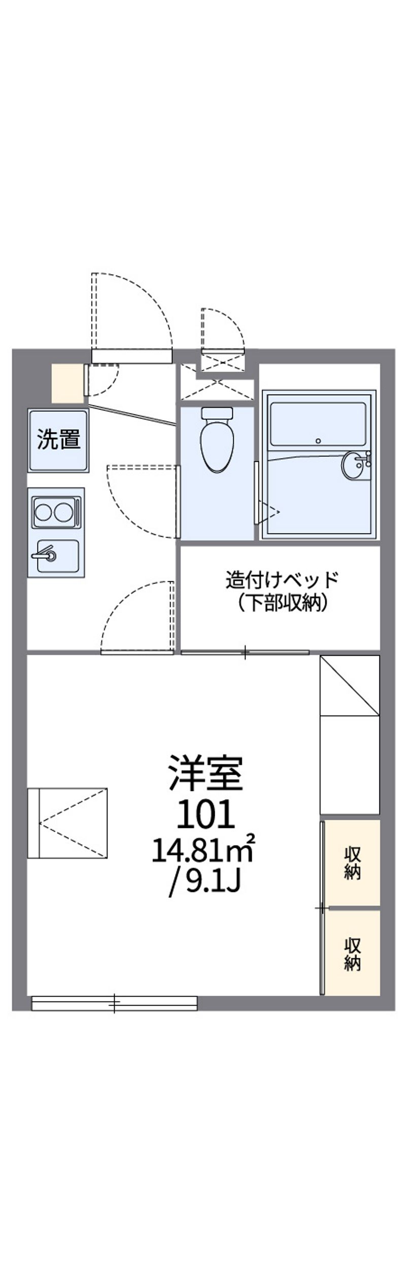 レオパレスラ　シェーヌ可児 間取図