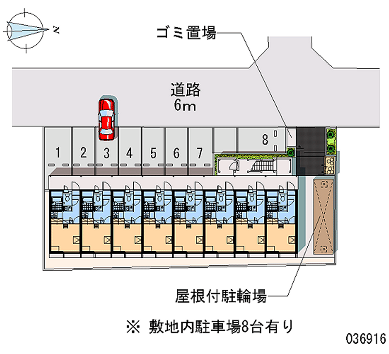 レオパレスリブラⅡ 月極駐車場