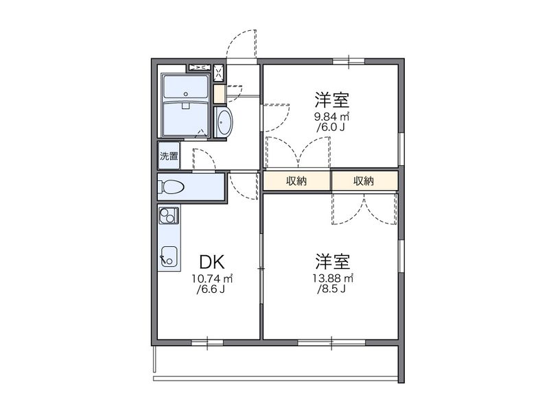 レオパレス和ノ内 間取図