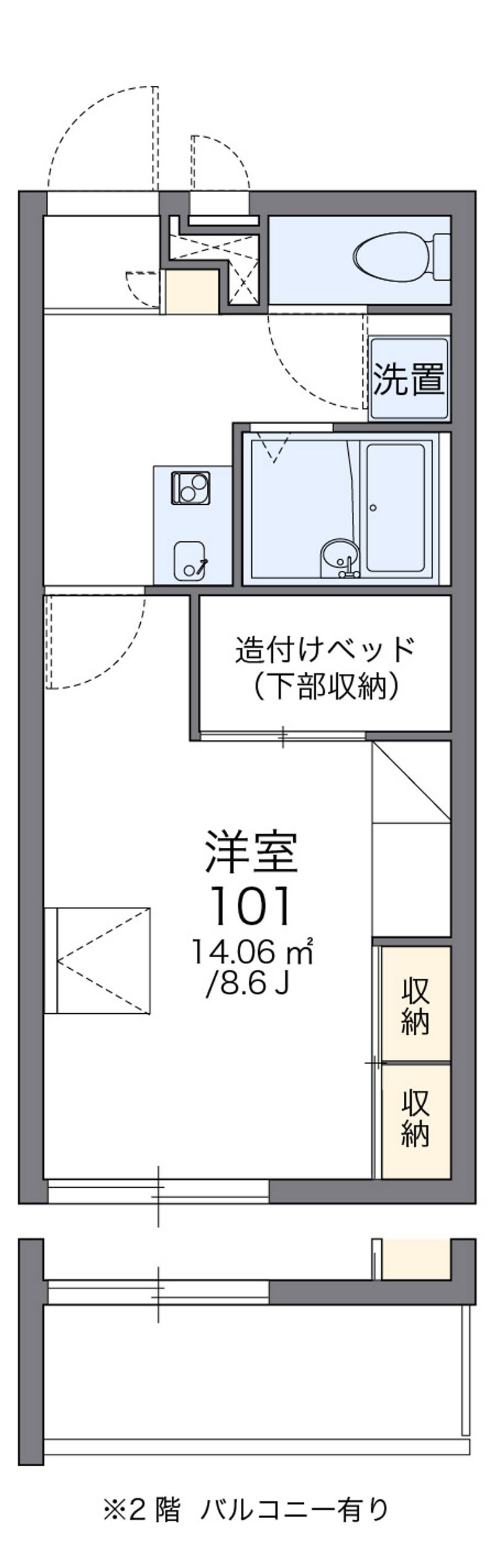 レオパレス打田 間取図