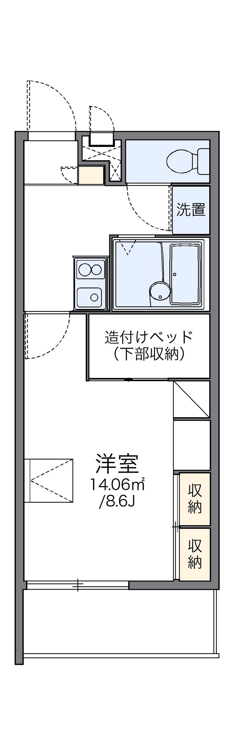レオパレス池の辺 間取図
