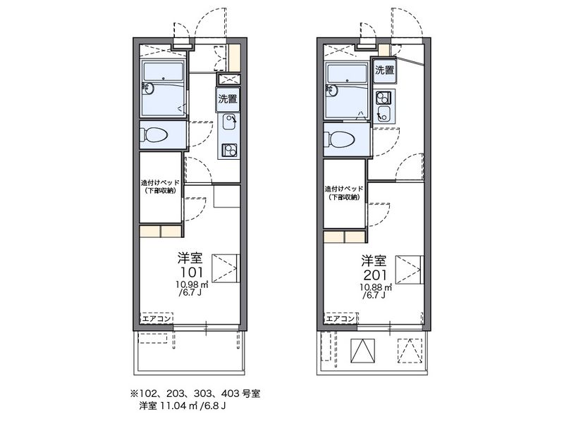 レオパレス真田山 間取図