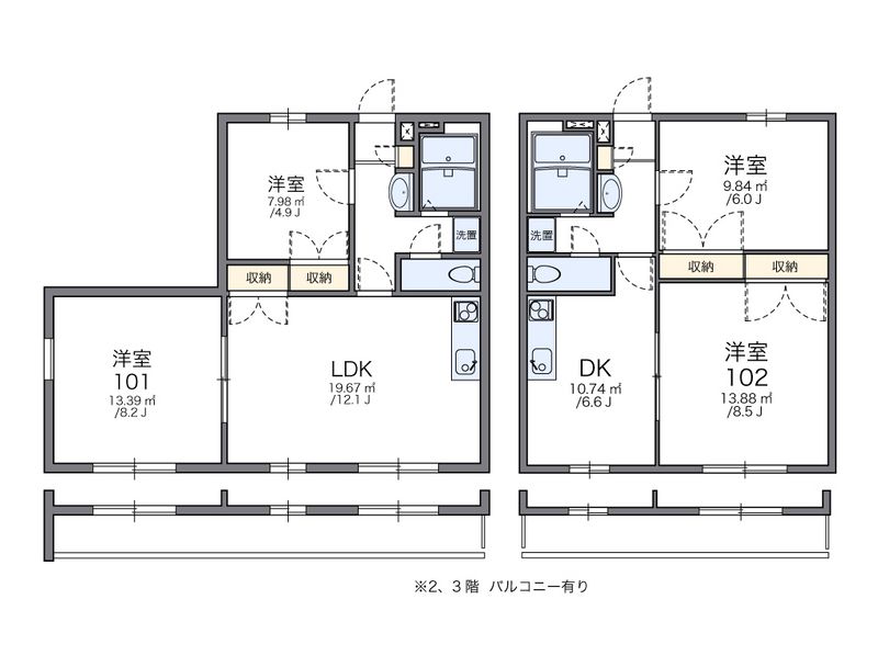 レオパレス和ノ内 間取図