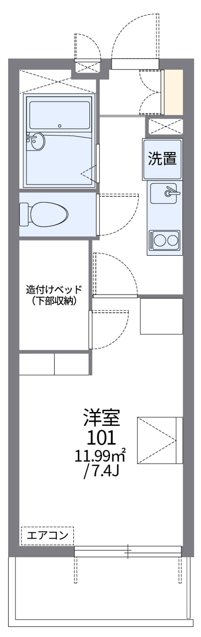 レオパレスＨＡＲＡＤＡⅡ 間取図
