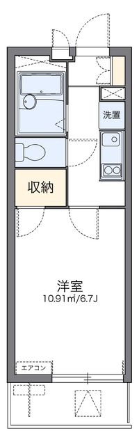レオパレスラージヒル　Ｎ 間取り図