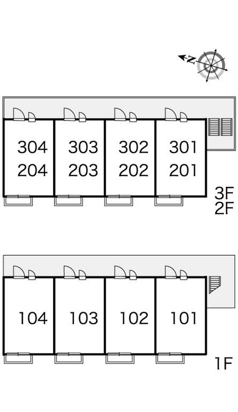 レオパレスカトレアⅡ 間取配置図