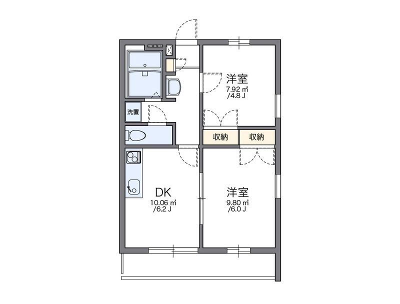 レオパレスハピネス 間取図