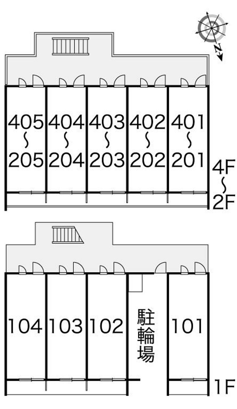 レオパレスタウンコート昭和町 間取配置図