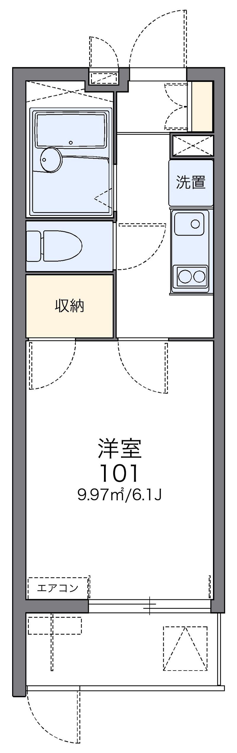 レオパレス梅北フィオーレ 間取図
