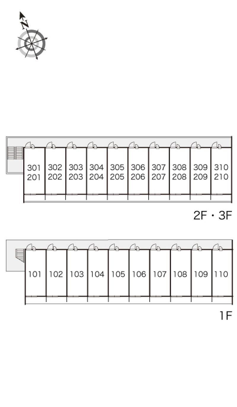 レオパレス南の風　Ⅱ 間取配置図