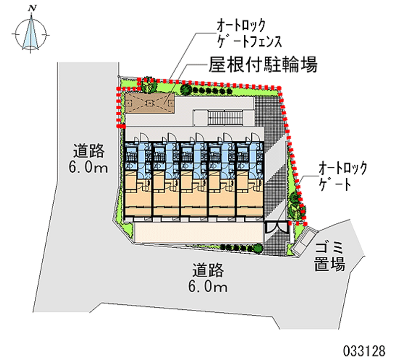 レオパレスリバー　Ｋ 区画図