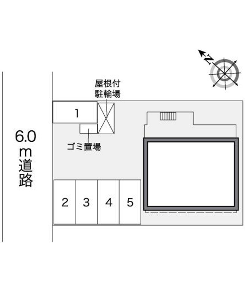 レオパレスソレイユ富木 配置図