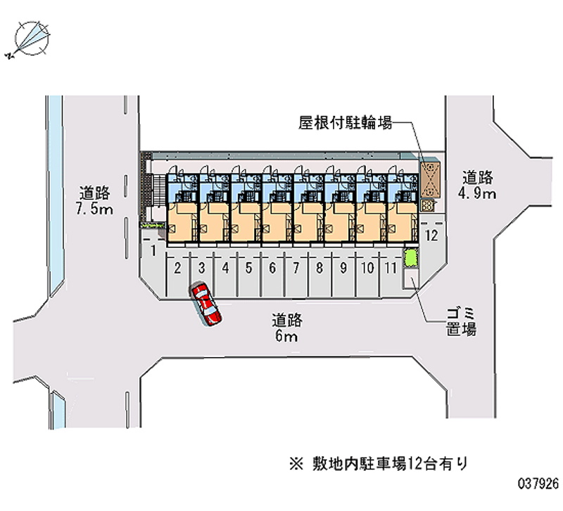 レオパレスティーエムⅡ 月極駐車場