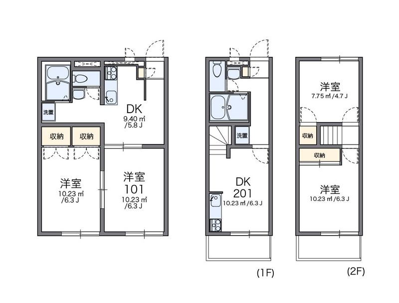 レオパレスやませ 間取図