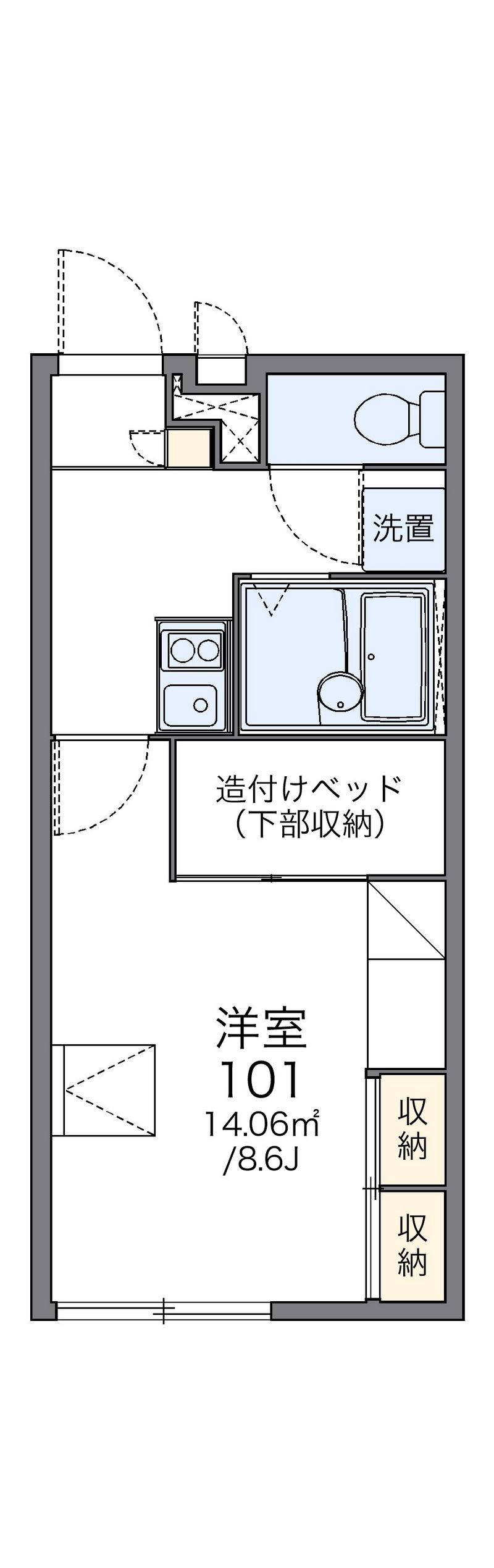 レオパレスエバーグリーン葛本 間取図