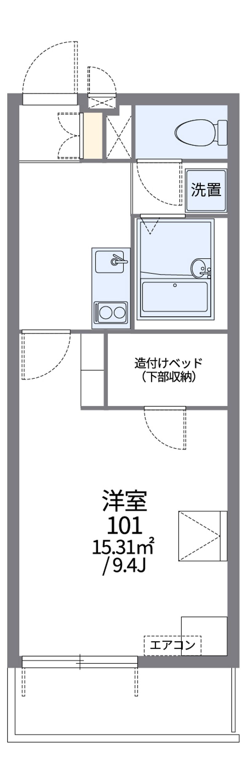 レオパレスビューヒルズテン 間取図