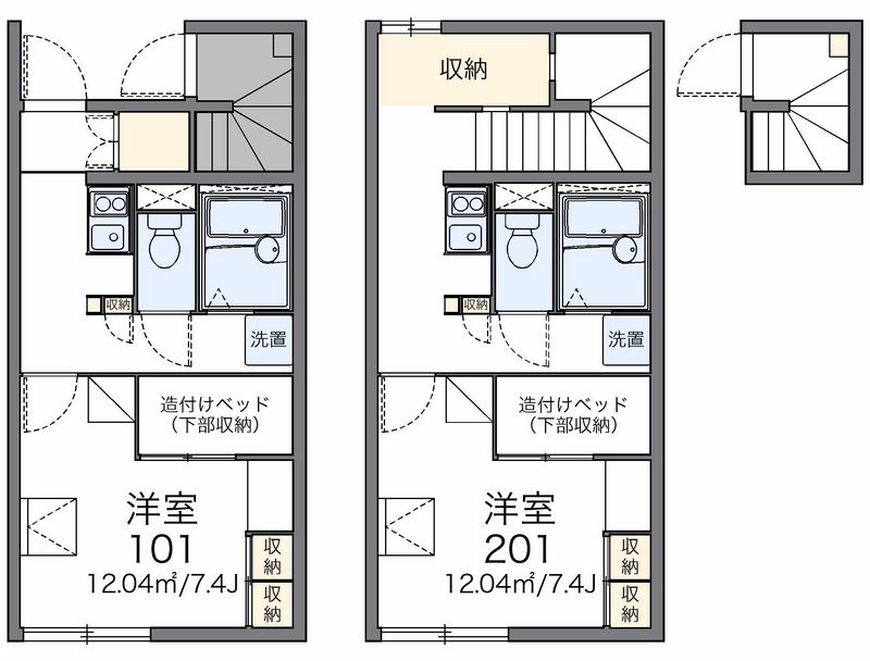 レオパレスエグランティーヌ 間取図