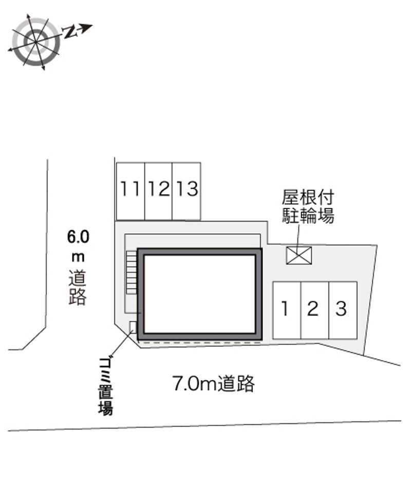 レオパレスメゾン野津３ 配置図