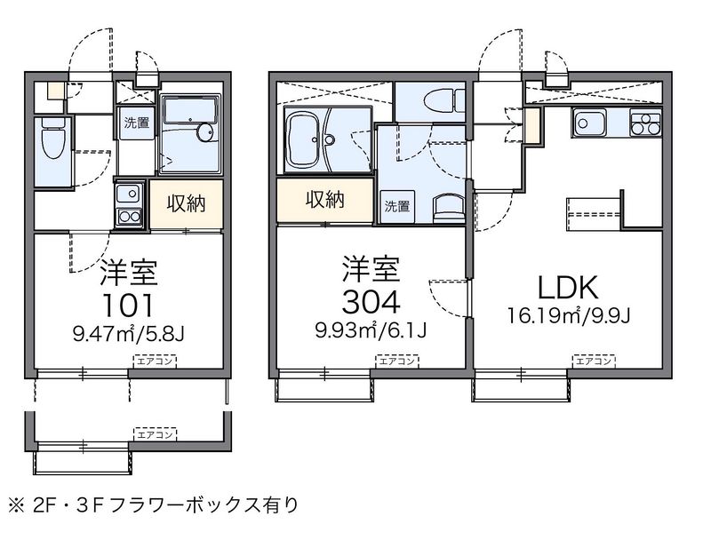 レオパレスＫＡＺＵ 間取図
