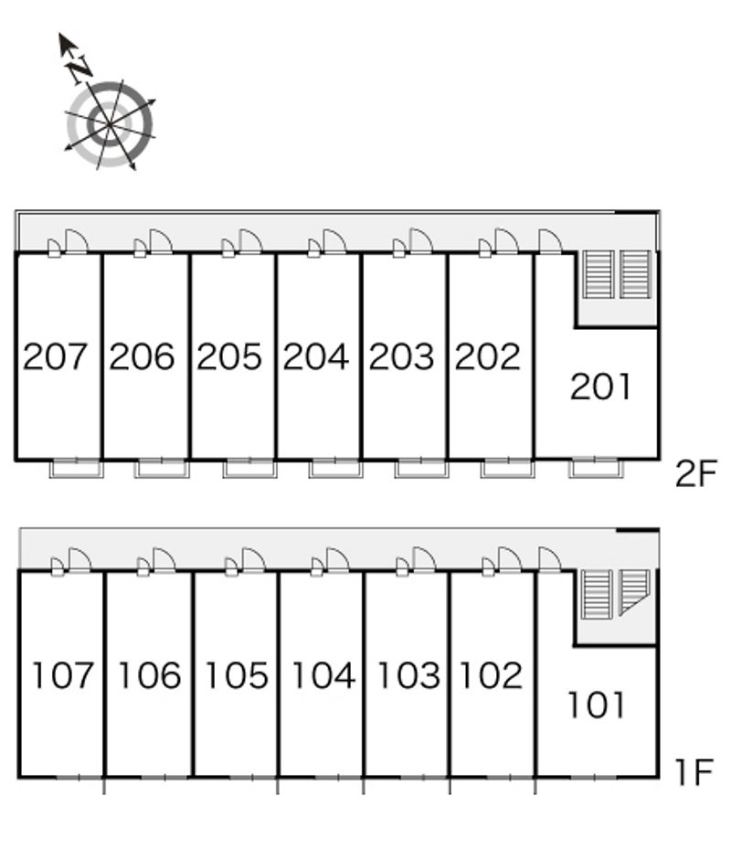レオパレスアルファヒルズⅡ 間取配置図