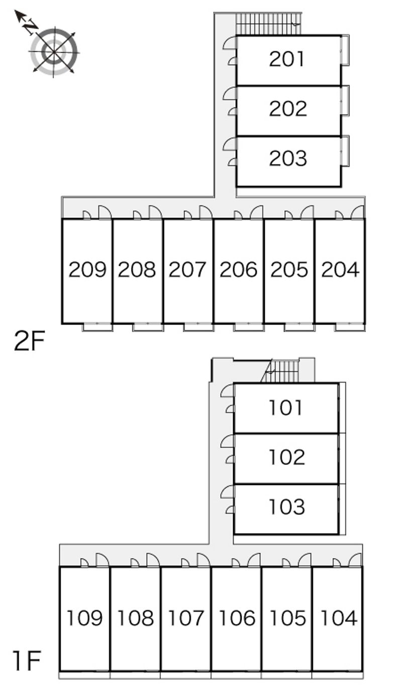 レオパレスヒルサイドテラス 間取配置図