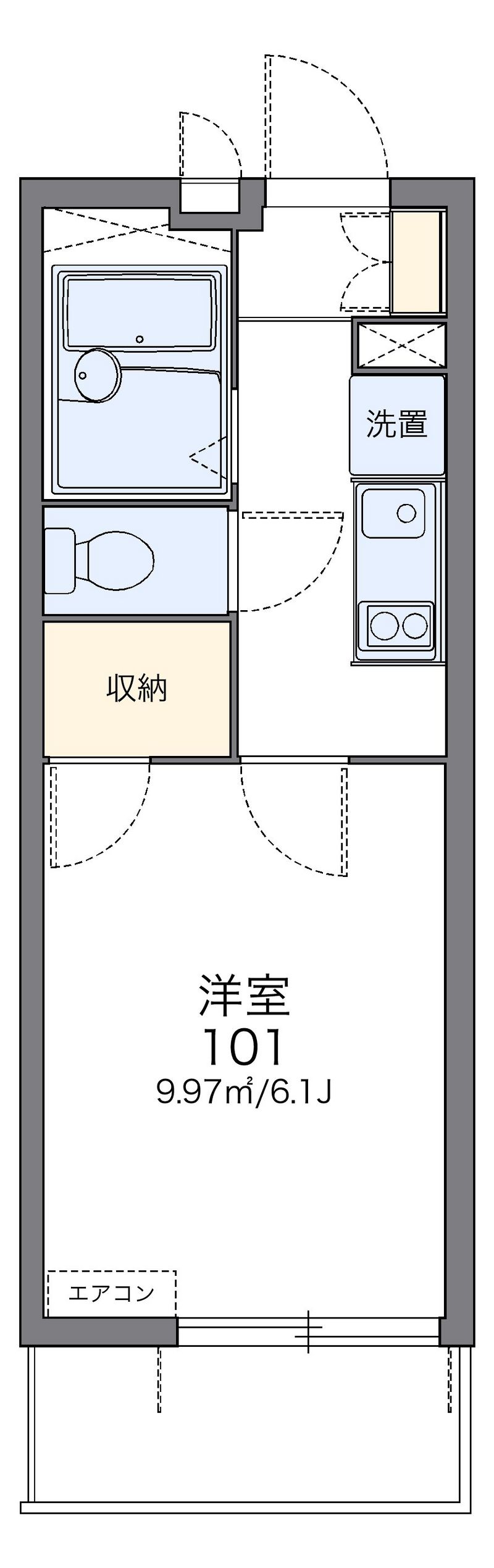 レオパレスサンライト 間取図