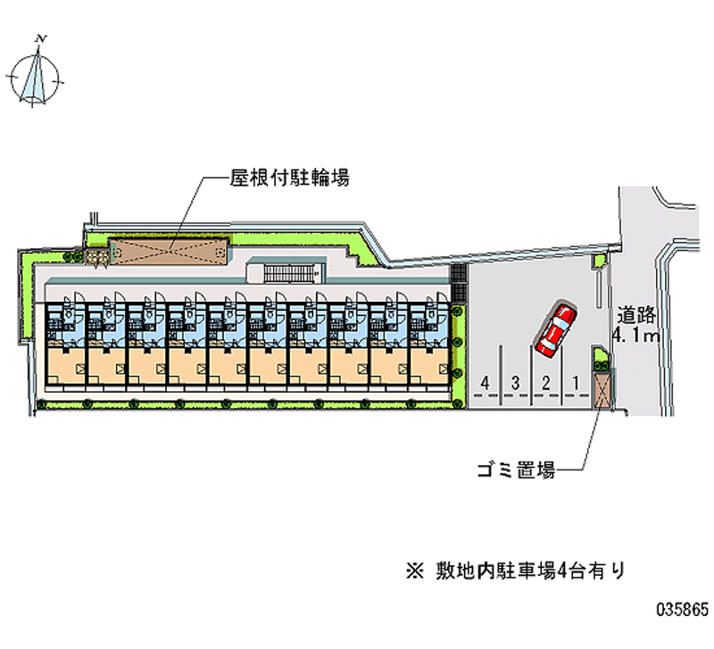 レオパレスセリバテール仁川 区画図