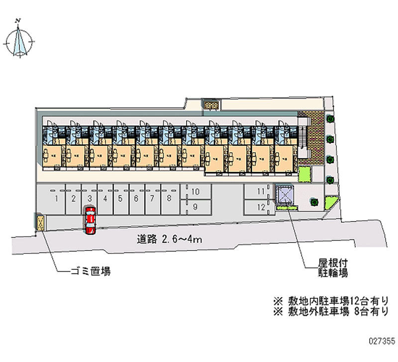 レオパレスＭＥＬＵＫＵ 月極駐車場